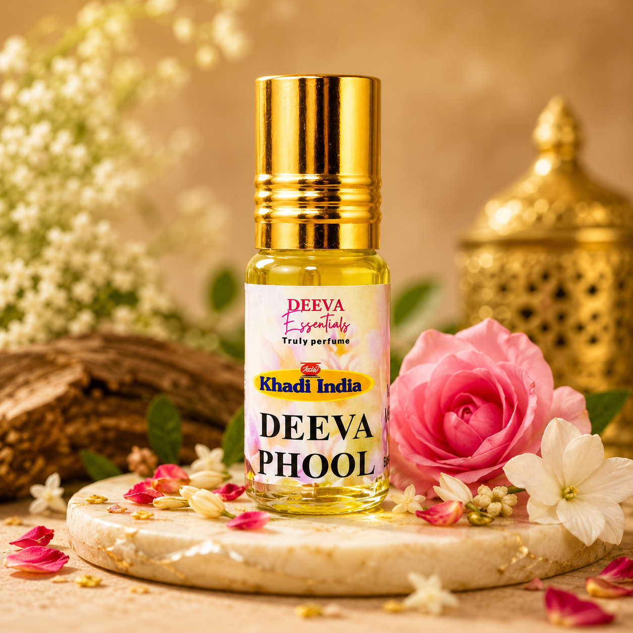 Khadi India Pack of 1 Deeva Attar Perfume Oil 3ml