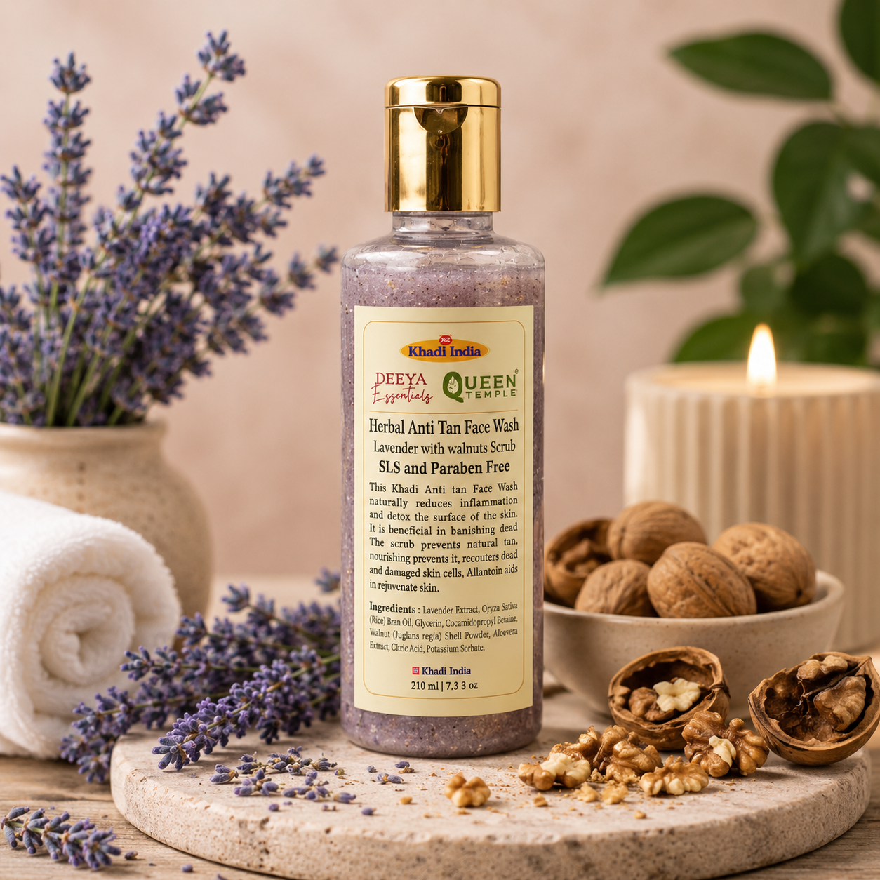 Queen Temple Herbal Face Wash for Glowing Skin 210 ML