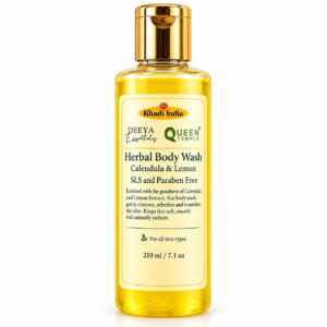 Khadi India Herbal Body Wash, Calendula & Lemon By Queen Temple | 210 ml