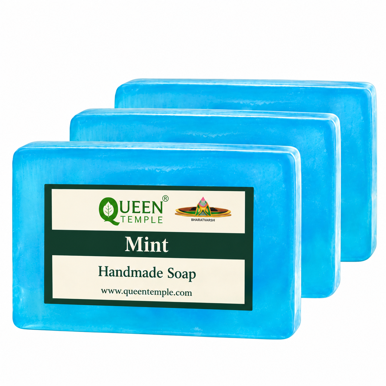 Queen Temple Khadi India Mint Herbal Soap (125X3)