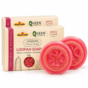 Khadi India Pack of 2 Loofah Soap By Queen Temple Pack of 2