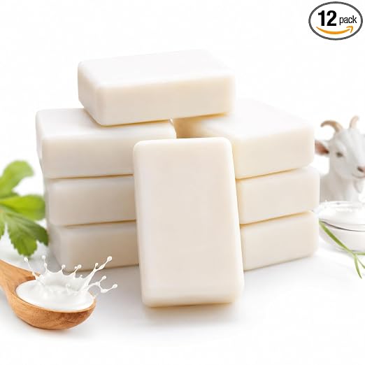 Goat Milk Soap Pack of 12 (25g Each) | Moisturizing Bath Soap for Dry & Sensitive Skin | Handmade Natural Soap with Goat Milk | Gentle Cleansing & Nourishing Skin Care Bar - Image 6