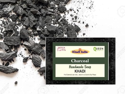 Queen Temple Charcoal Handmade Soap| Hyderated & Nourishes Skin| (Pack of 3) (375 g) - Image 4