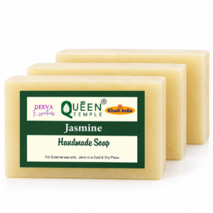 Khadi India Pack of 3 Glycerine Handmade Soap| Natural Soap with Essential Oils | 125 gm Each - Jasmine