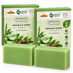 Khadi India Pack of 2 Goat Milk Soap for Face & Body (Aloevera & Jojoba)