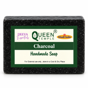 Queen Temple Charcoal Handmade Soap| Hyderated & Nourishes Skin| (Pack of 3) (375 g)