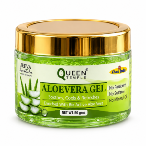 Aloe Vera Gel for Face, Skin & Hair | 100% Pure Aloe Vera Gel | Hydrating, Soothing & Cooling Gel | For Acne, Sunburn & Moisturizing Care | Paraben & Sulphate Free | 50g