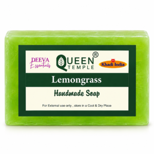 Khadi India Pack of 3 Glycerine Handmade Soap| Hyderated & Nourishes Skin|| Natural Soap with Essential Oils | Suitable for All Skin Types(125 gm Each) (Lemongrass -)
