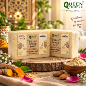 Ubtan Scrub Soap with Goat Milk – Handmade Natural Exfoliating Bath Soap | Gentle Scrub & Deep Cleansing Soap for Face & Body | 100g  Product Description