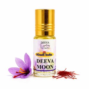 Queen Temple Deeva Moon Premium Attar Roll-On 3ml (0.10 fl oz) | Long Lasting Alcohol-Free Fragrance | Floral, Aromatic & Rich Attar | Pocket-Friendly Unisex Perfume for Men & Women
