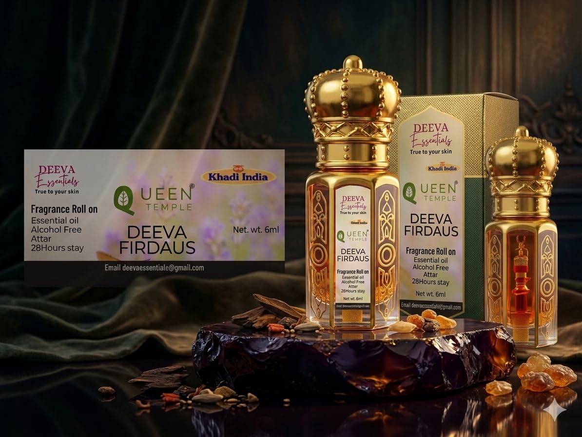 Deeva Firdaus Long Lasting Attar Perfume 6ML | Alcohol Free Concentrated Ittar | Unisex Natural Fragrance Oil for Men & Women | Pocket Size Luxury Arabian Attar for Daily Use & Parties - Image 4