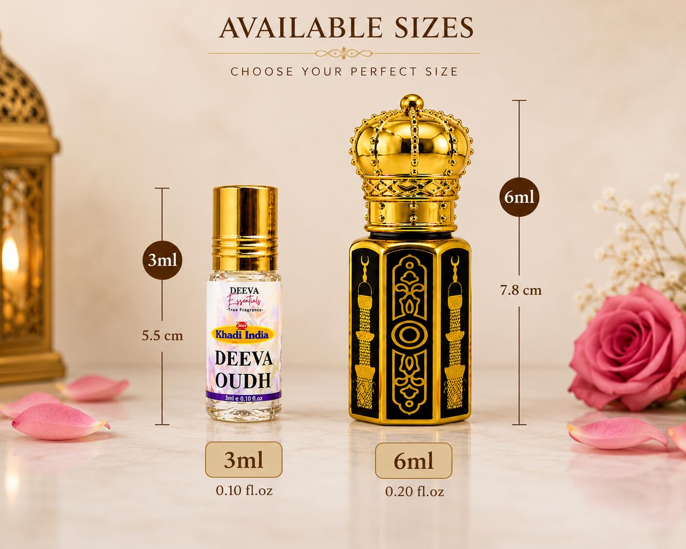 Queen Temple Deeva Oudh Attar Perfume Oil – 3ml & 6ml | Premium Long-Lasting Oudh Fragrance | Woody, Amber & Musky Attar | Unisex Perfume for Men & Women - Image 4