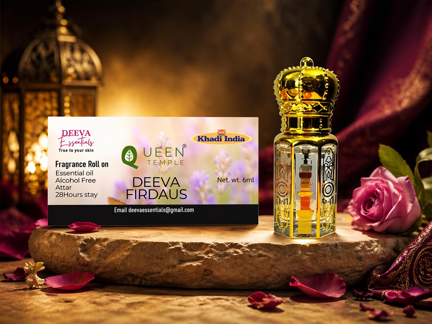 Deeva Firdaus Long Lasting Attar Perfume 6ML | Alcohol Free Concentrated Ittar | Unisex Natural Fragrance Oil for Men & Women | Pocket Size Luxury Arabian Attar for Daily Use & Parties - Image 5