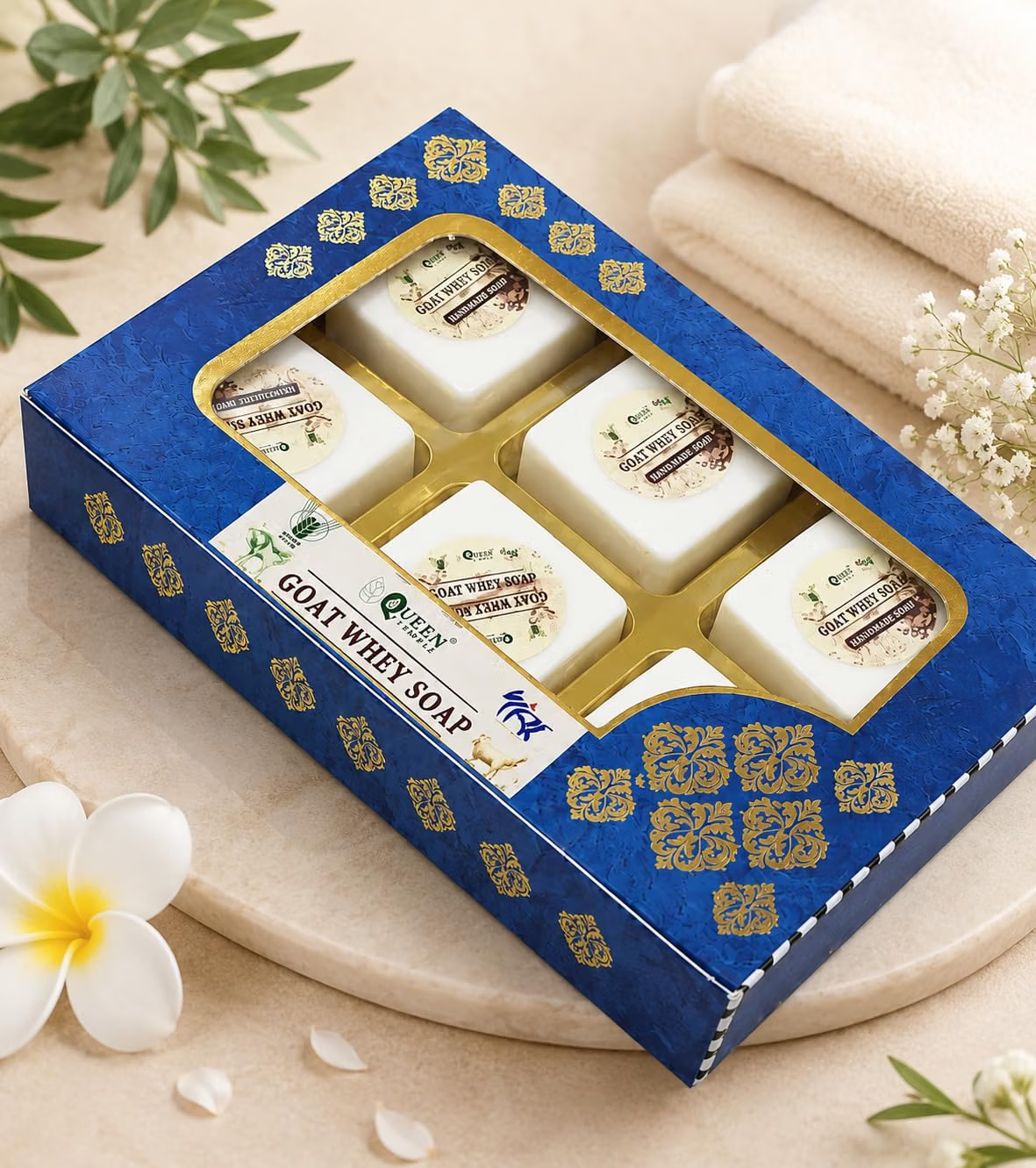 Goat Whey Handmade Soap – Natural Cleansing & Moisturizing Bath Soap | Gentle Soap for Face & Body | Pack of 6 | 25g Each - Image 7