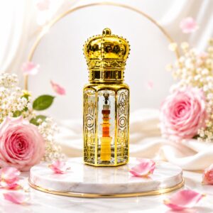 Queen Temple Khadi India Deeva Real Rose Premium Attar Roll On 6ml | Real Rose & Sandalwood Fragrance | Rose Essential Oil, Natural Resins & Floral Extracts | Alcohol-Free Long-Lasting Unisex Attar