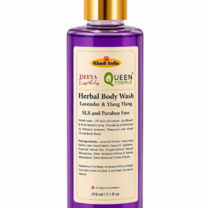 Queen Temple Herbal Body Wash – Lavender & Ylang Ylang | SLS & Paraben Free | 210 ml