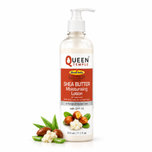 Queen Temple Khadi India Shea Butter Moisturising Lotion with Aloe Vera SPF 15 |500 ML