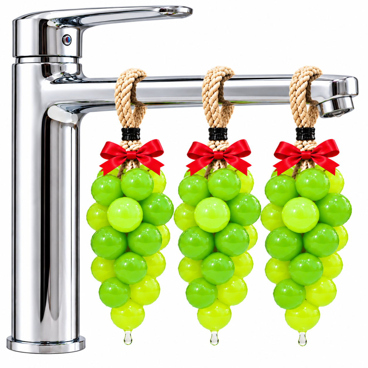 Queen Temple Khadi India Grape Hanging Soap – Handmade Grape Shaped Bath Soap with Hanging Rope Pack of 3