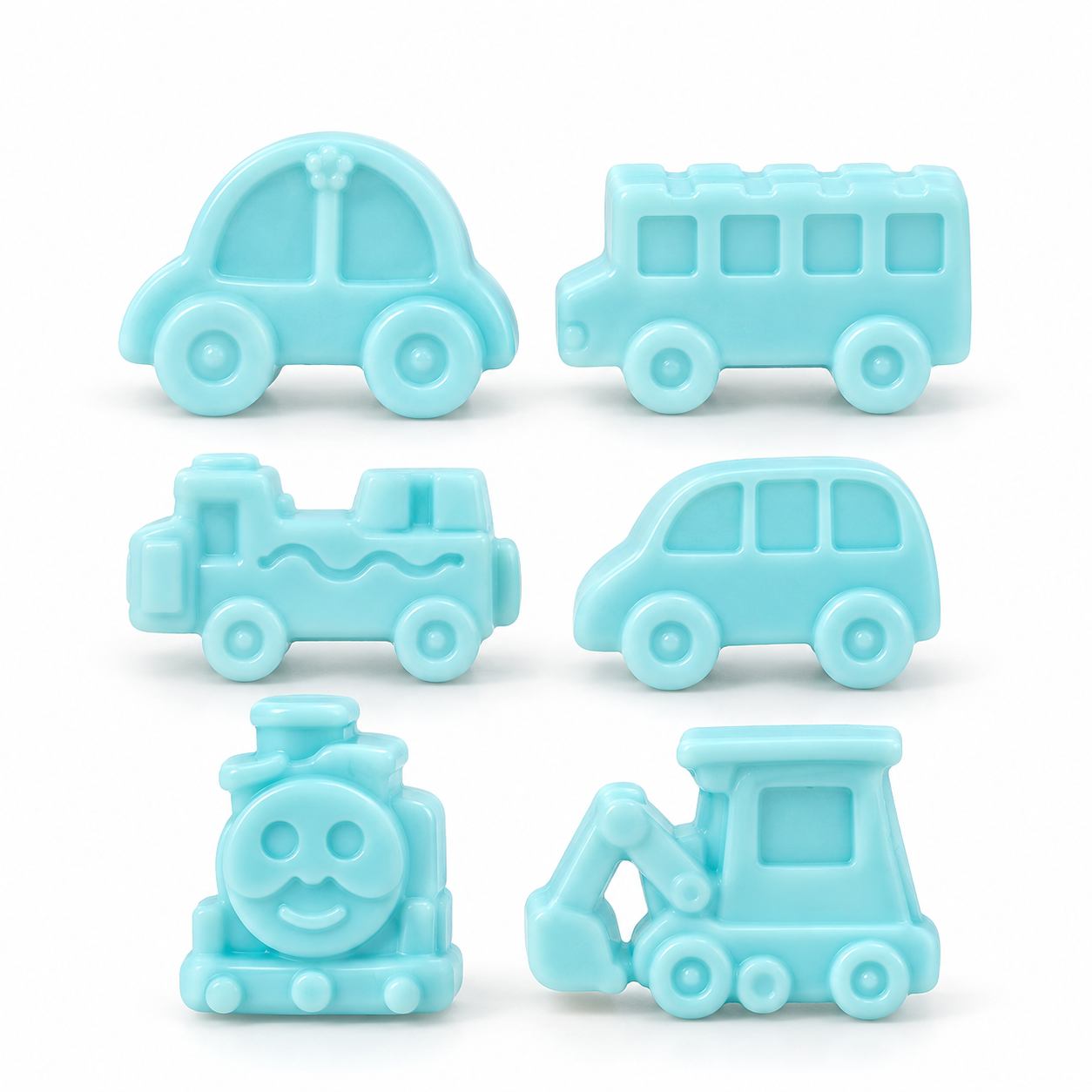 Queen Temple Goat Milk Soap for Kids Toy Soap Blue – Pack of 6 Cute Vehicle Shaped Soaps, 50 gm Each - Image 6