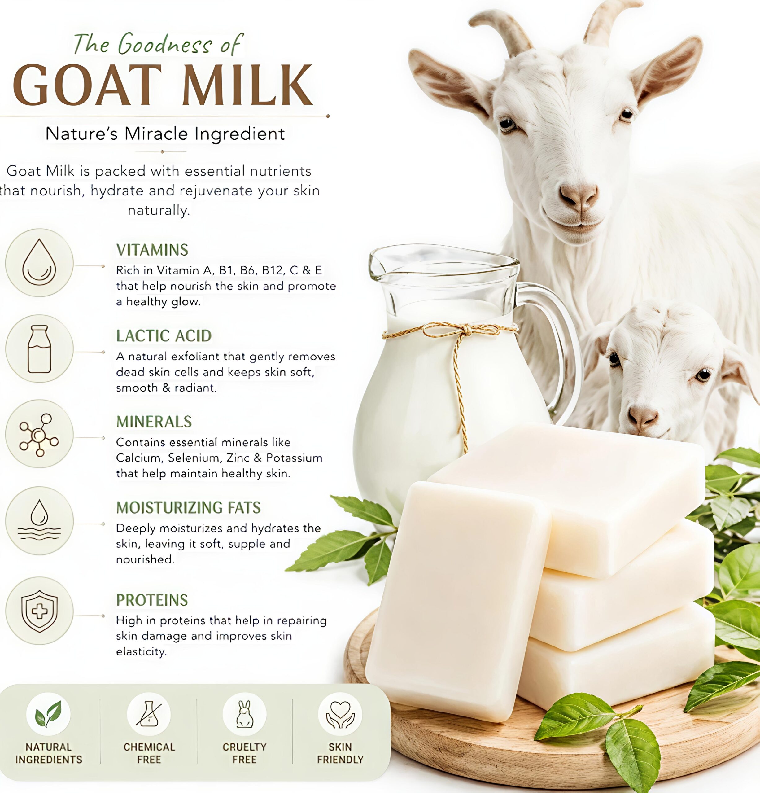 Goat Milk Handmade Soap – Nourishing & Moisturizing Bath Soap | Gentle Cleansing Soap for Face & Body | Natural Skincare Soap Bar - Image 5