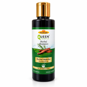 Queen Temple Khadi India Herbal Shikakai Shampoo 210ml | Herbal Shampoo with Shikakai & Natural Herbal Extracts | Paraben-Free Gentle Hair Cleanser for All Hair Types | Daily Hair Care